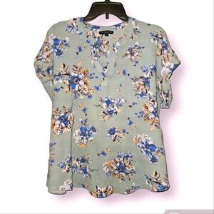 1X Signature Studio Plus floral blouse